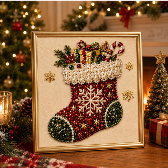 🧘Relaxing & Beginner-Friendly - 🎨💎DIY Christmas Pearl Diamond Painting Art Kit