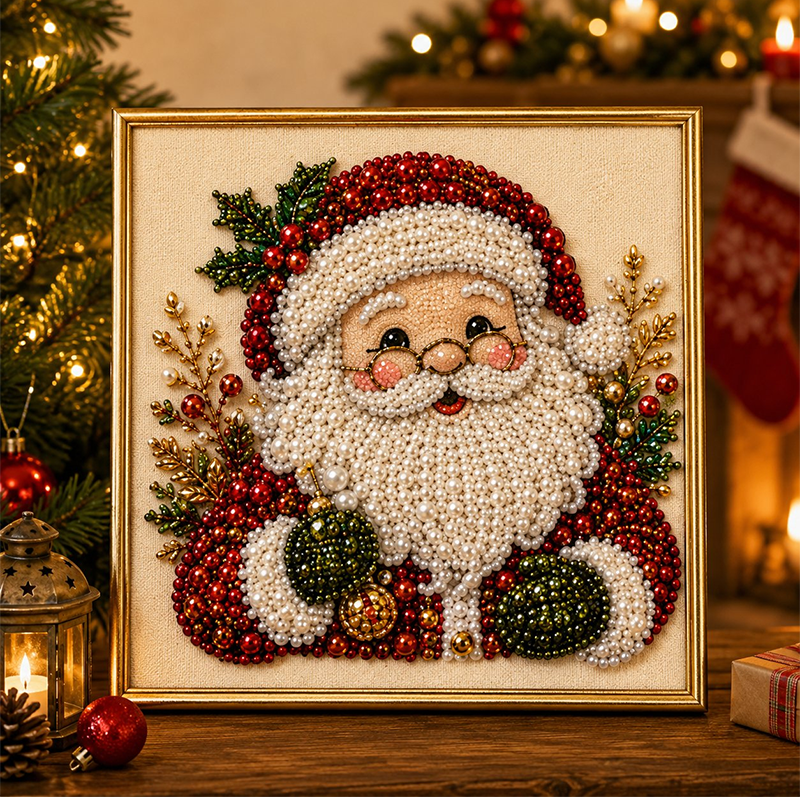 🧘Relaxing & Beginner-Friendly - 🎨💎DIY Christmas Pearl Diamond Painting Art Kit