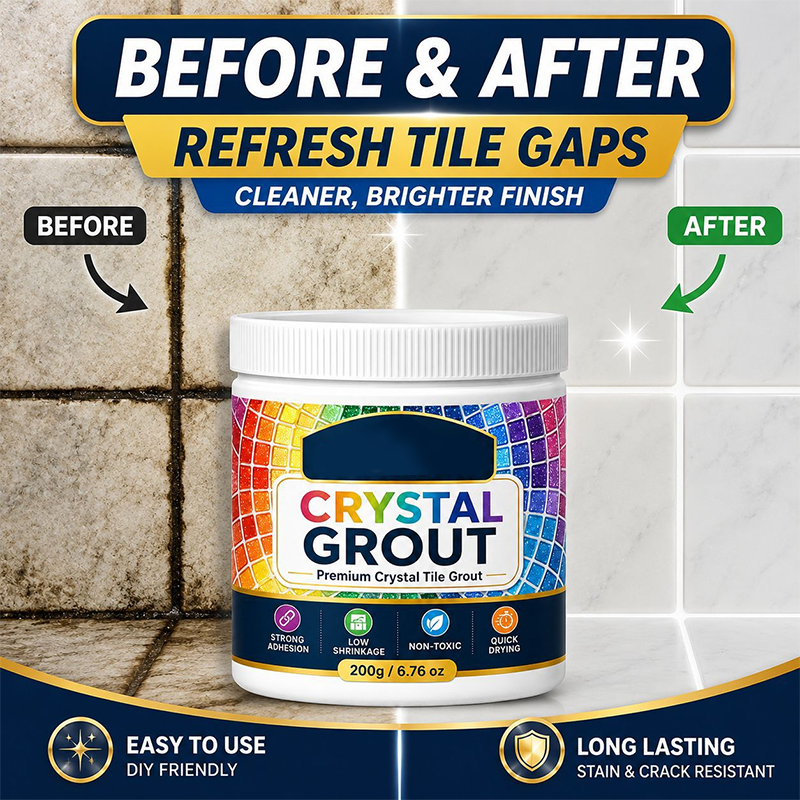 🥳2026 HOT SALE🥳💞50K+ SOLD!🛁💧Mould‑Proof Tile Grout – Waterproof, stain‑resistant & crack‑proof. Perfect for bathrooms & kitchens – stays white & clean for years! 🌟💪