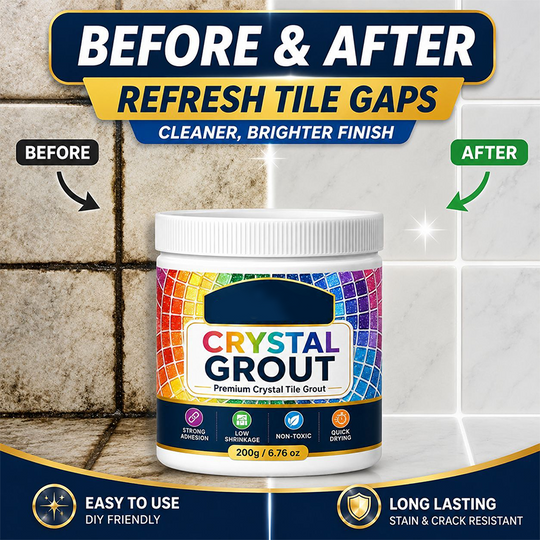 🥳2026 HOT SALE🥳💞50K+ SOLD!🛁💧Mould‑Proof Tile Grout – Waterproof, stain‑resistant & crack‑proof. Perfect for bathrooms & kitchens – stays white & clean for years! 🌟💪