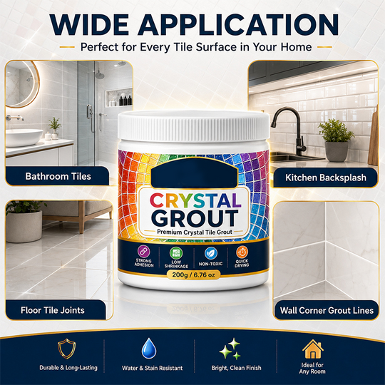 🥳2026 HOT SALE🥳💞50K+ SOLD!🛁💧Mould‑Proof Tile Grout – Waterproof, stain‑resistant & crack‑proof. Perfect for bathrooms & kitchens – stays white & clean for years! 🌟💪