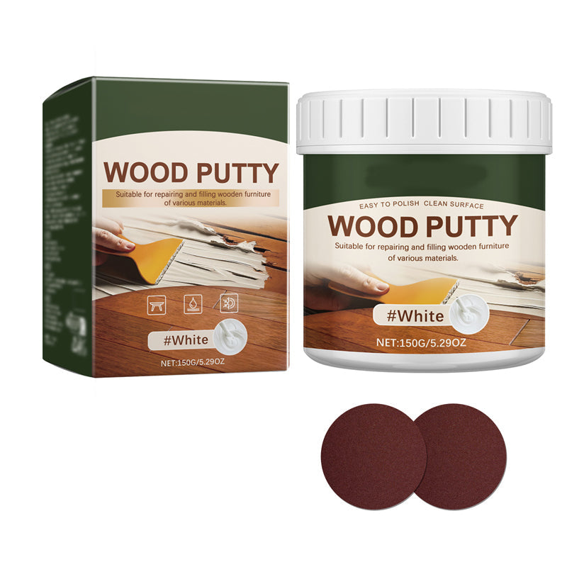 ✨✨Wood Repair Filler Putty – Fills Cracks & Chips, Smooths Surfaces, Blends with Dark Wood