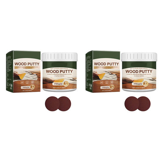 ✨✨Wood Repair Filler Putty – Fills Cracks & Chips, Smooths Surfaces, Blends with Dark Wood