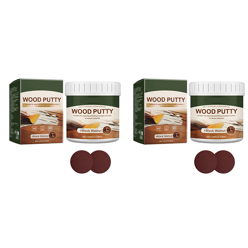 ✨✨Wood Repair Filler Putty – Fills Cracks & Chips, Smooths Surfaces, Blends with Dark Wood