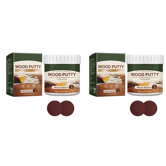 ✨✨Wood Repair Filler Putty – Fills Cracks & Chips, Smooths Surfaces, Blends with Dark Wood