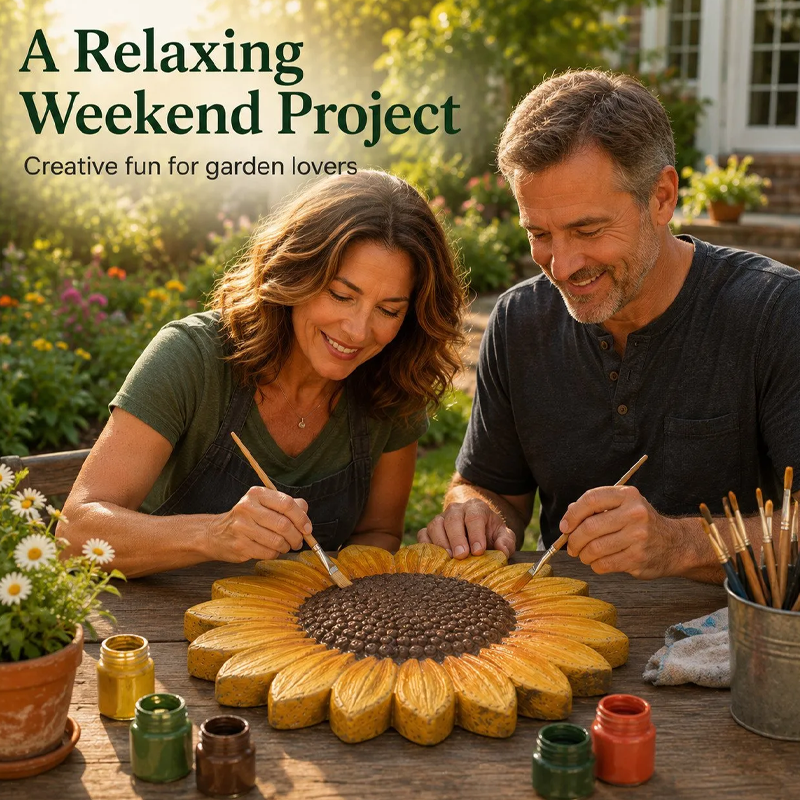 Reusable Silicone Stepping Stone Mold for DIY Garden Pathways
