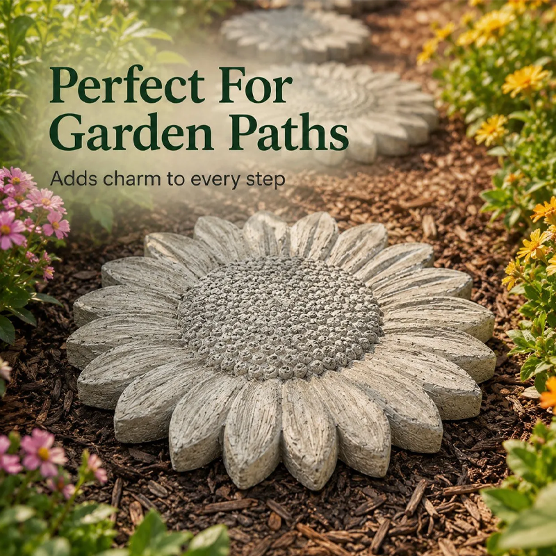 Reusable Silicone Stepping Stone Mold for DIY Garden Pathways