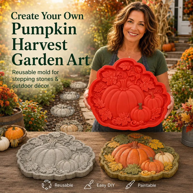 Reusable Silicone Stepping Stone Mold for DIY Garden Pathways