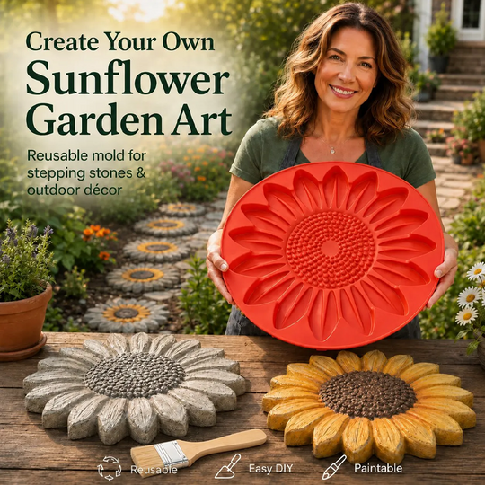 Reusable Silicone Stepping Stone Mold for DIY Garden Pathways