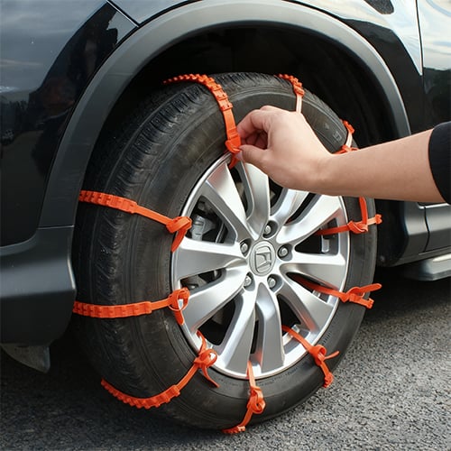 🎅 BRĪVDIENU IZPĀRDOŠANA🚗⛓️Universālas, atkārtoti lietojamas, neslīdošas neilona riepu ķēdes❄️